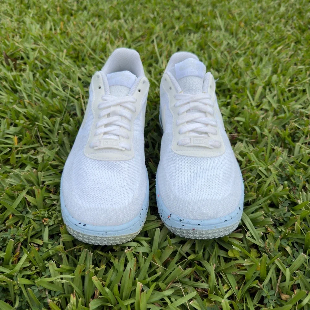 Nike Air Force 1 Crater White Sail Speckled Blue DC7273-100 Womens Size 9
